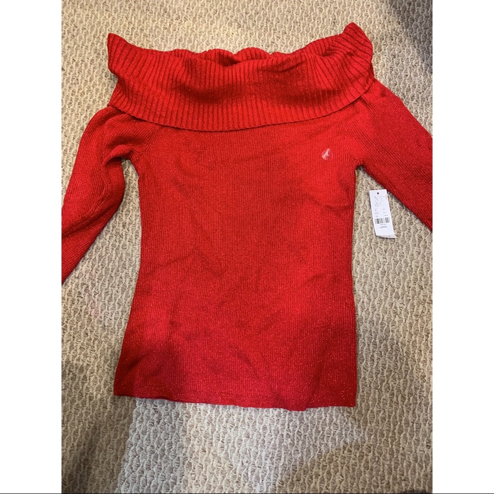 Red Glittery Blouse